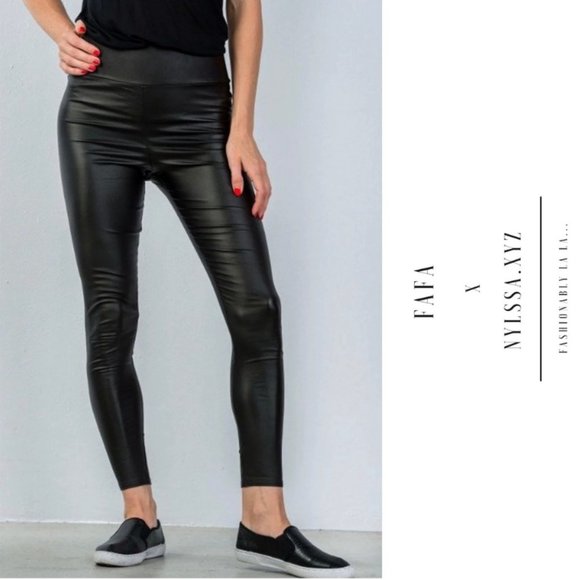 River Island Black Matte Coated Legging - Picture 4 of 14